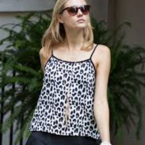 Women's MINKPINK Wishful Sin Leopard‎ Cropped Cami Tank Size Small